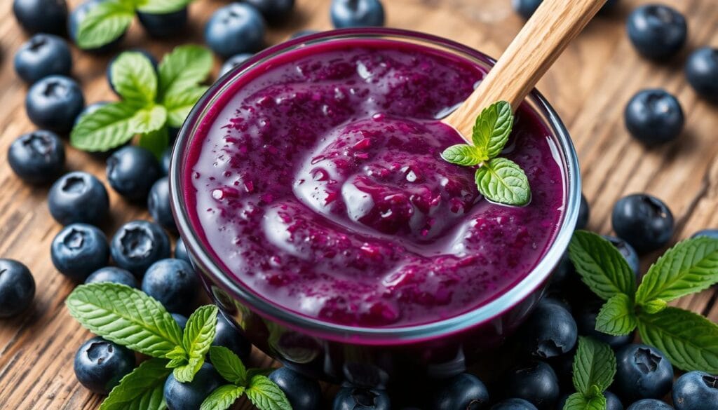 Fresh blueberry sauce