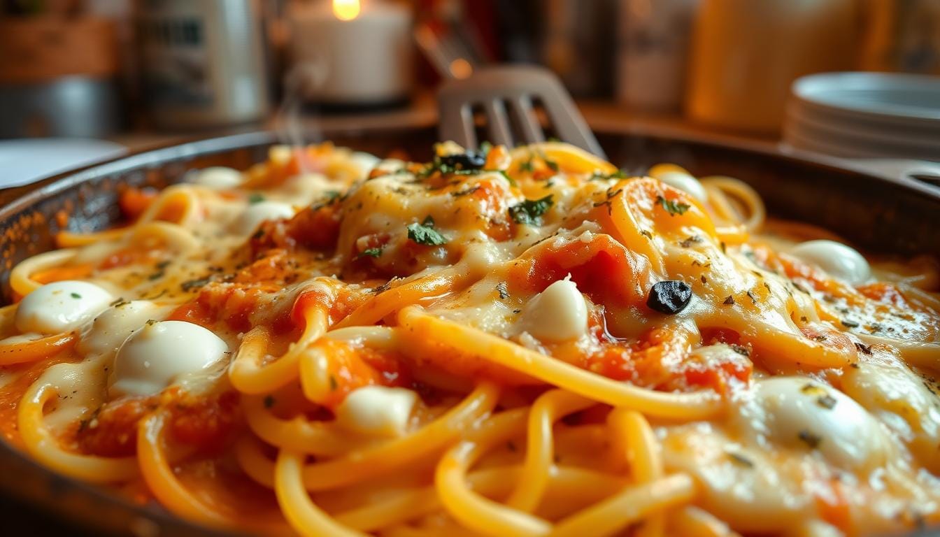 baked spaghetti with cream cheese