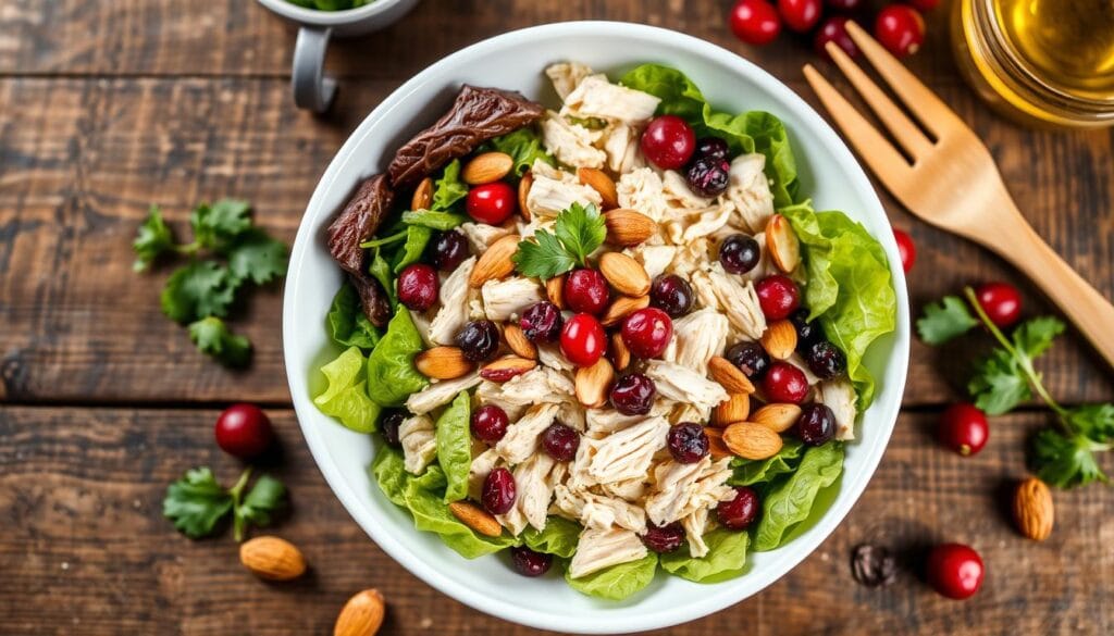 chicken salad with cranberry and almond