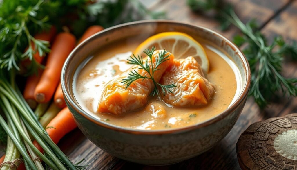 creamy salmon soup