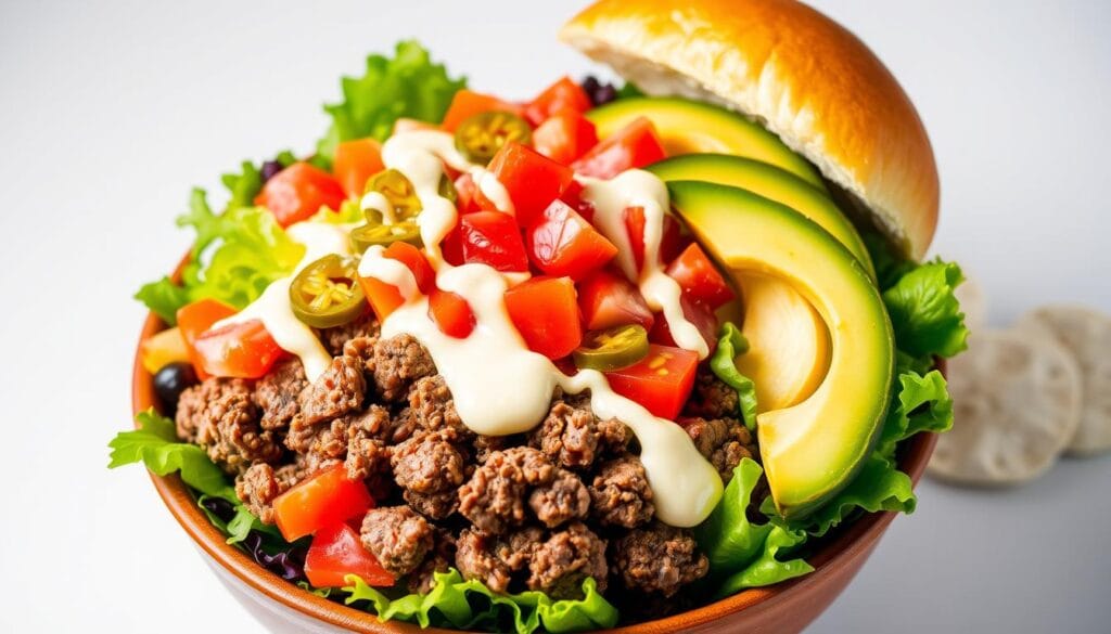 easy burger bowl