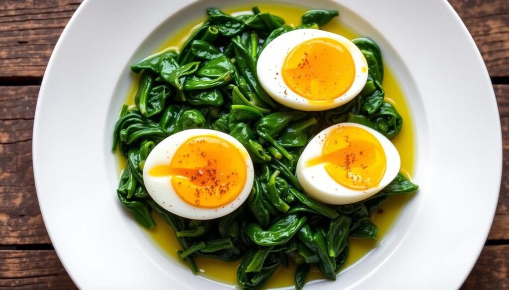 eggs with spinach