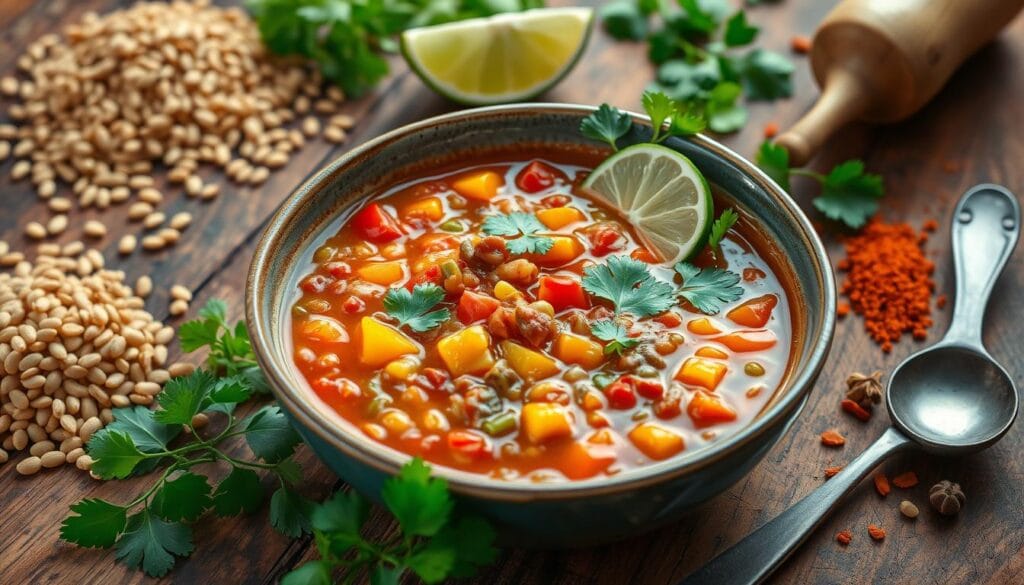 healthy mexican lentil soup