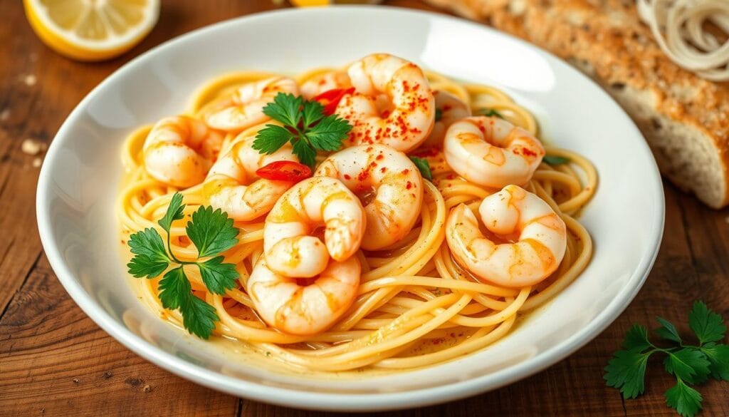 homemade shrimp spaghetti