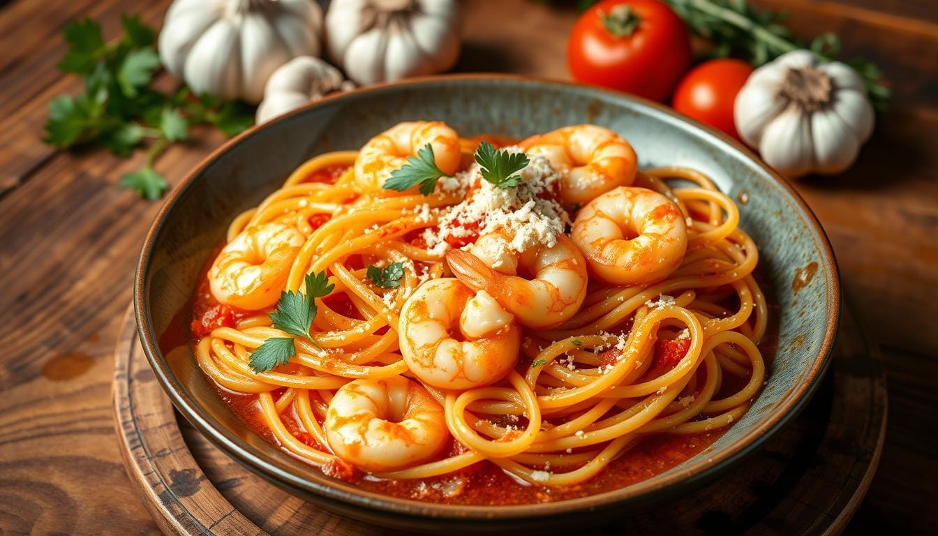 shrimp spaghetti