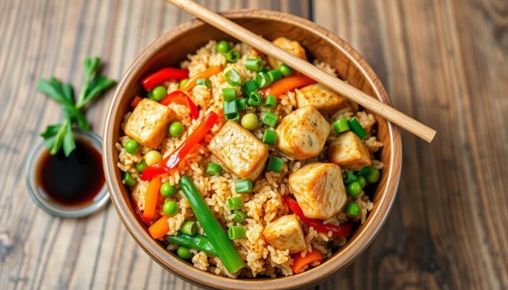 vegetarian chicken fried rice