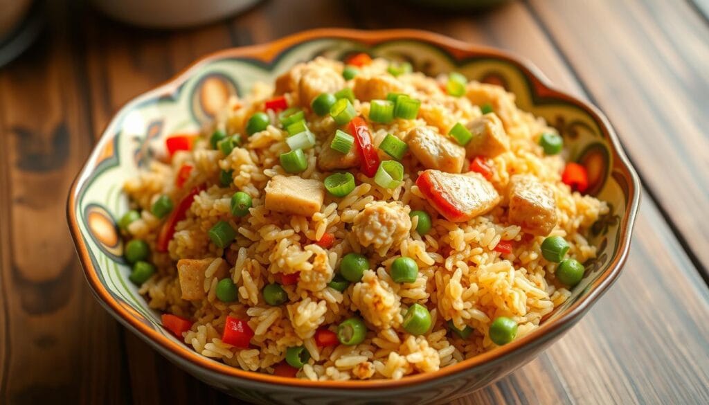 vegetarian chicken fried rice