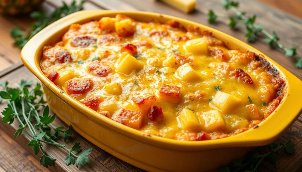 cheesy pineapple bake