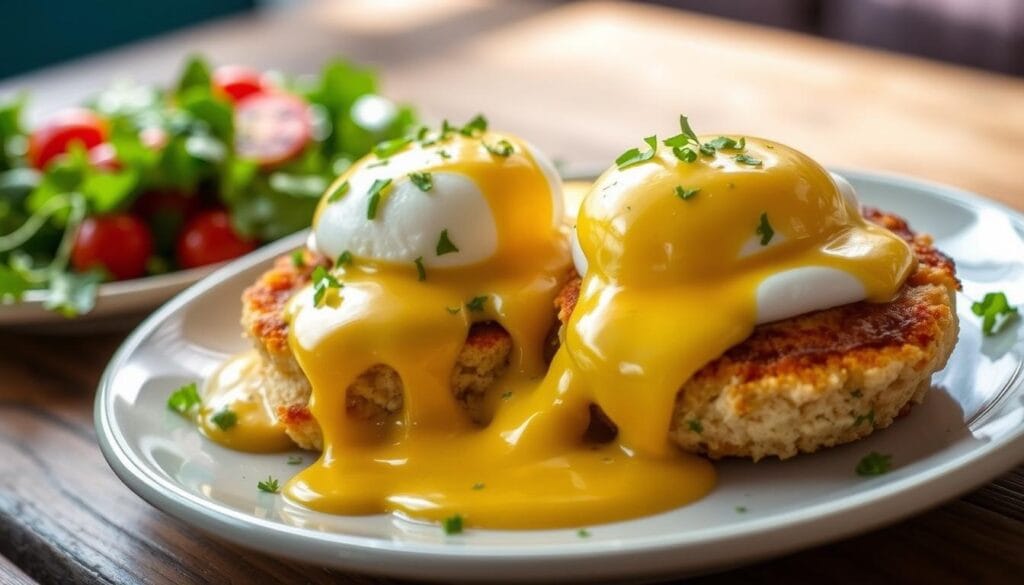 crab cake eggs benedict