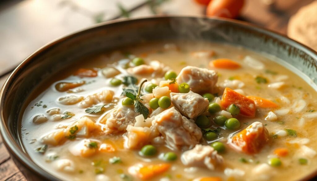 creamy chicken and rice soup