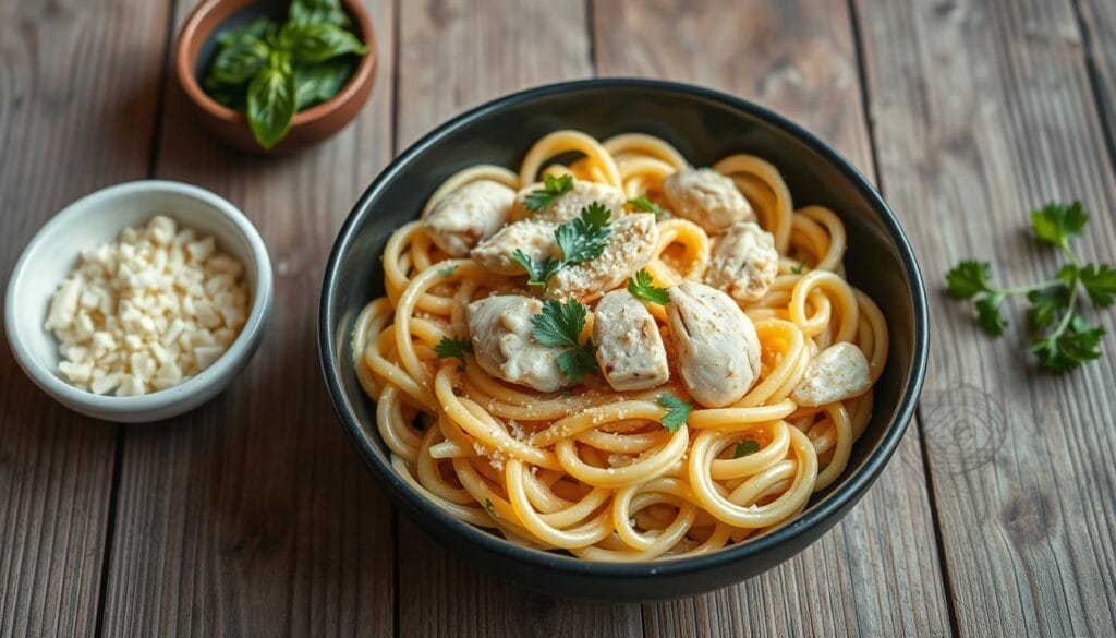 garlic parmesan chicken pasta