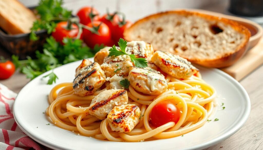 garlic parmesan chicken pasta