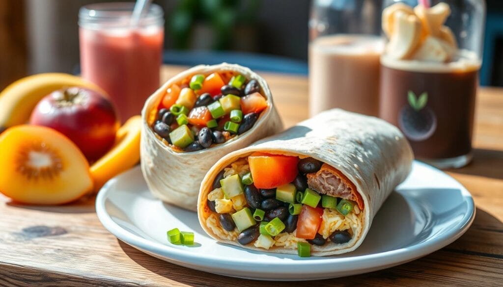 high protein breakfast burrito fitness