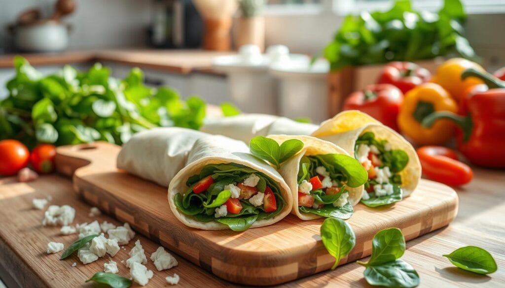 spinach and feta breakfast wraps recipe