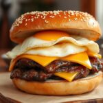 steak egg and cheese bagel​