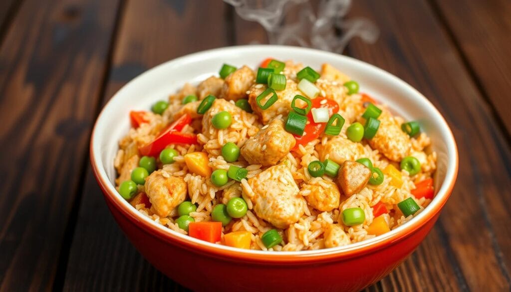 vegetarian chicken fried rice