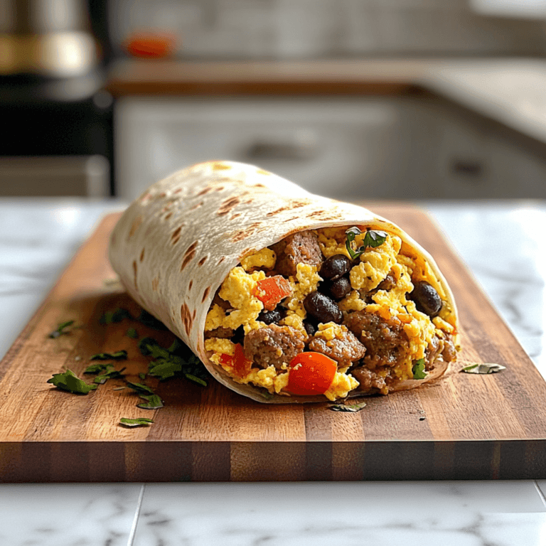 high protein breakfast burrito meal prep on a white plate