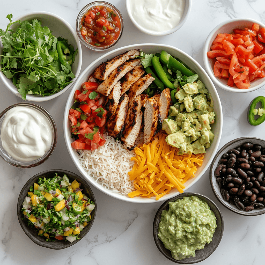 served Pancheros burrito bowl with sides