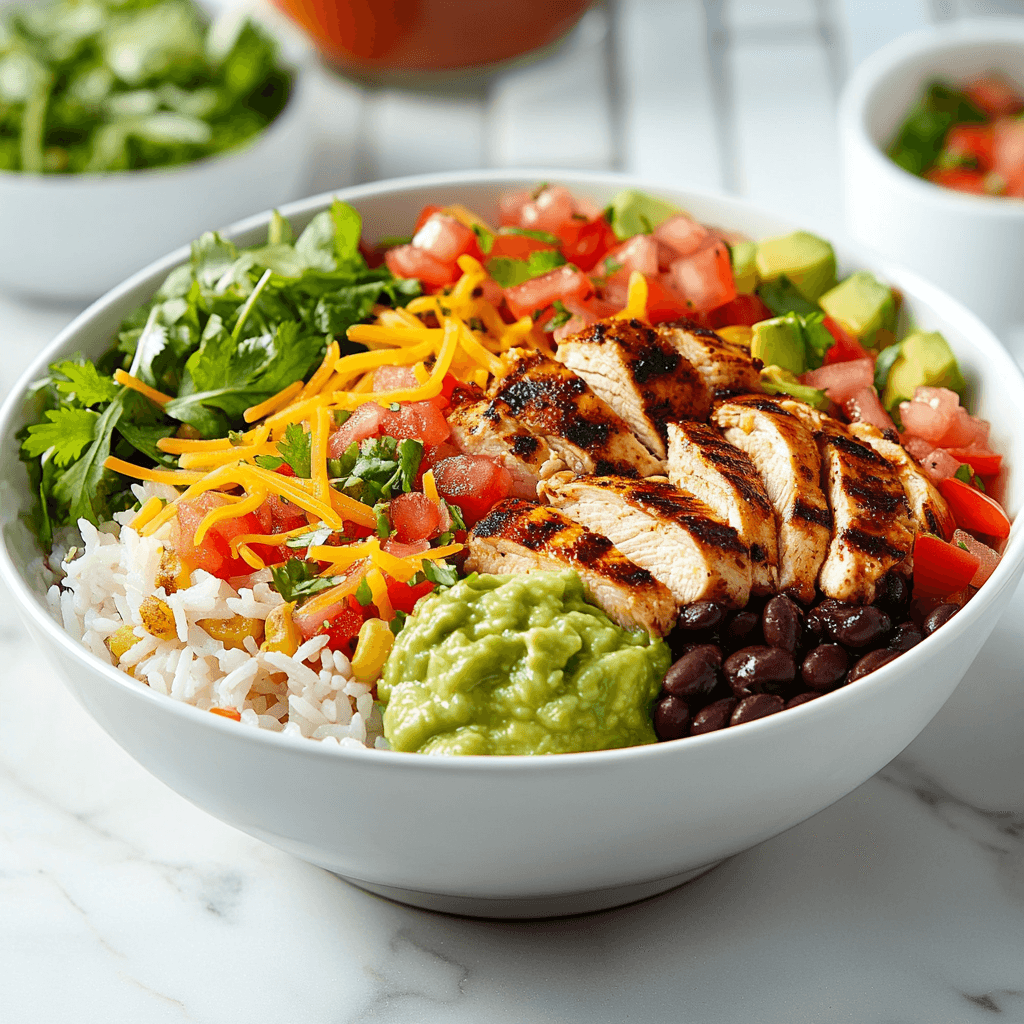 ingredients for Pancheros burrito bowl