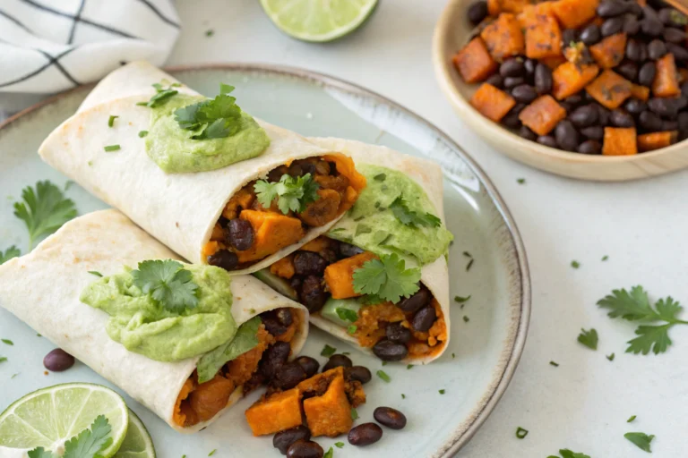 Vegan Sweet Potato & Black Bean Burritos