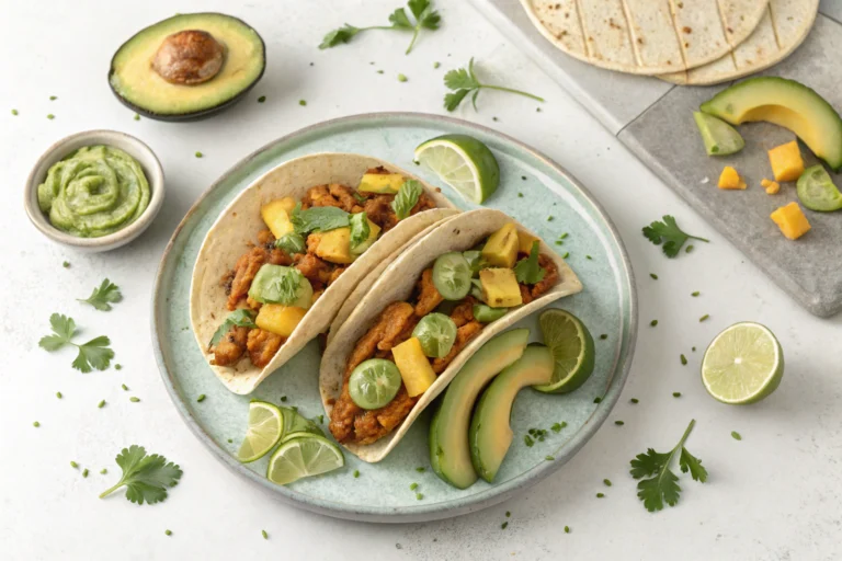 Vegan Jackfruit Tacos with Avocado Crema