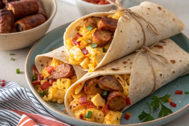Breakfast Burritos (Eggs, Sausage, Cheese)