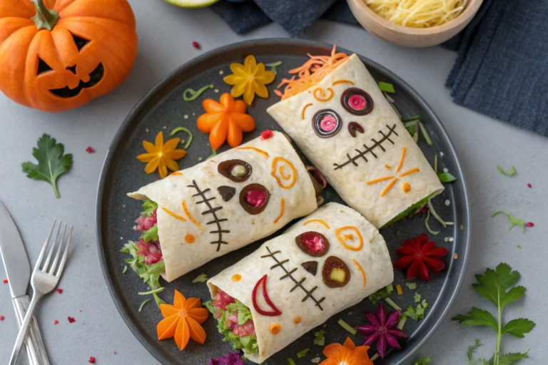 Halloween Burrito Skulls