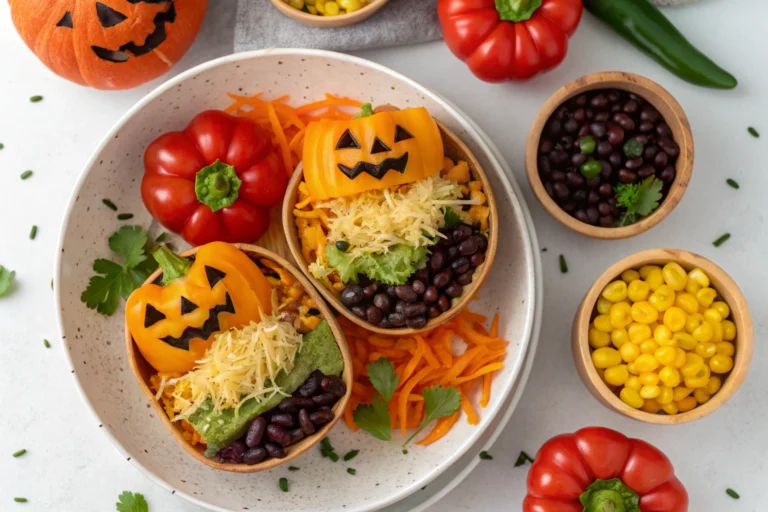 Halloween DIY Burrito Bowls