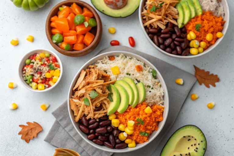 Halloween Chipotle Chicken Burrito Bowls