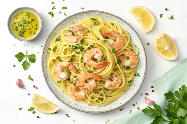 Lemon Garlic Shrimp Pasta