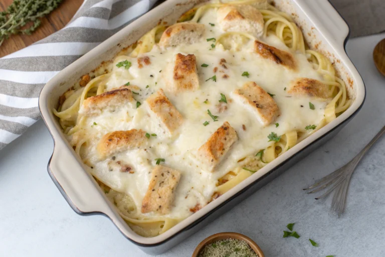 Chicken Alfredo Bake
